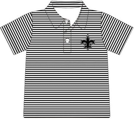 Black & White Stripe Polo