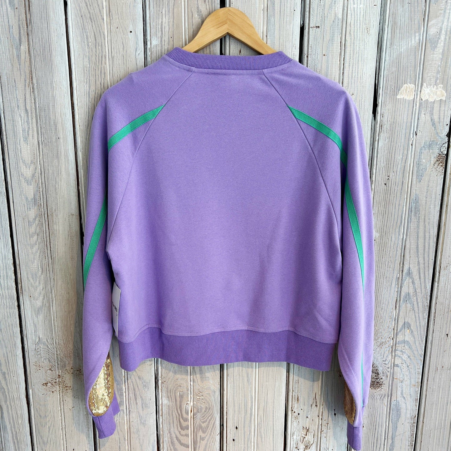 Lavender Mardi Sweatshirt with Gold Sequins