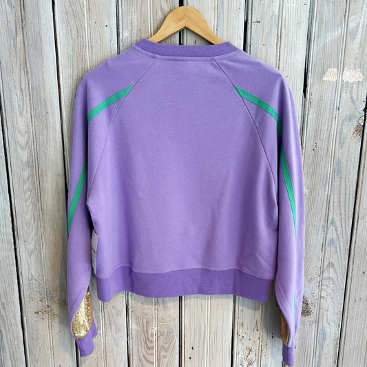 Lavender Mardi Sweatshirt with Gold Sequins