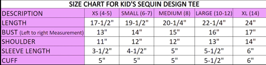 Tiger Tilly Youth Sequin Design Tee- Lavender