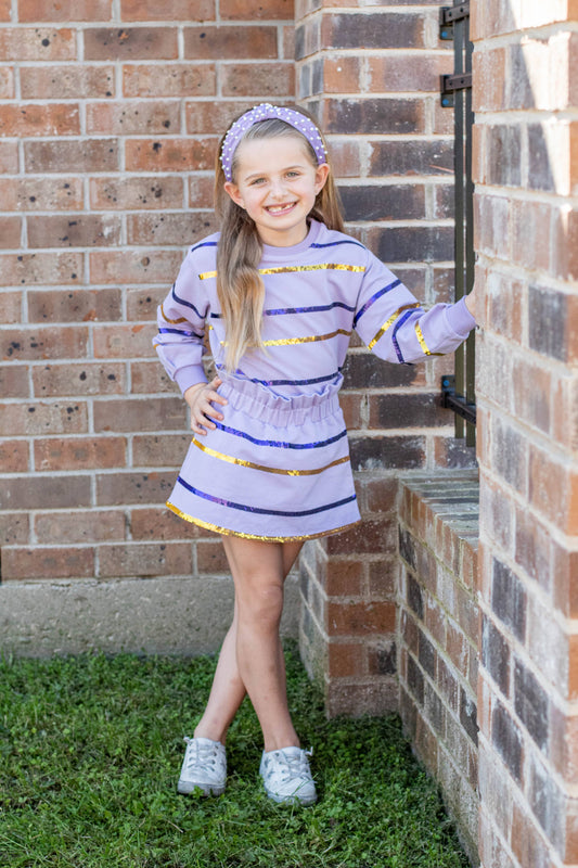 Game Day Purple & Gold Sweatshirt Set
