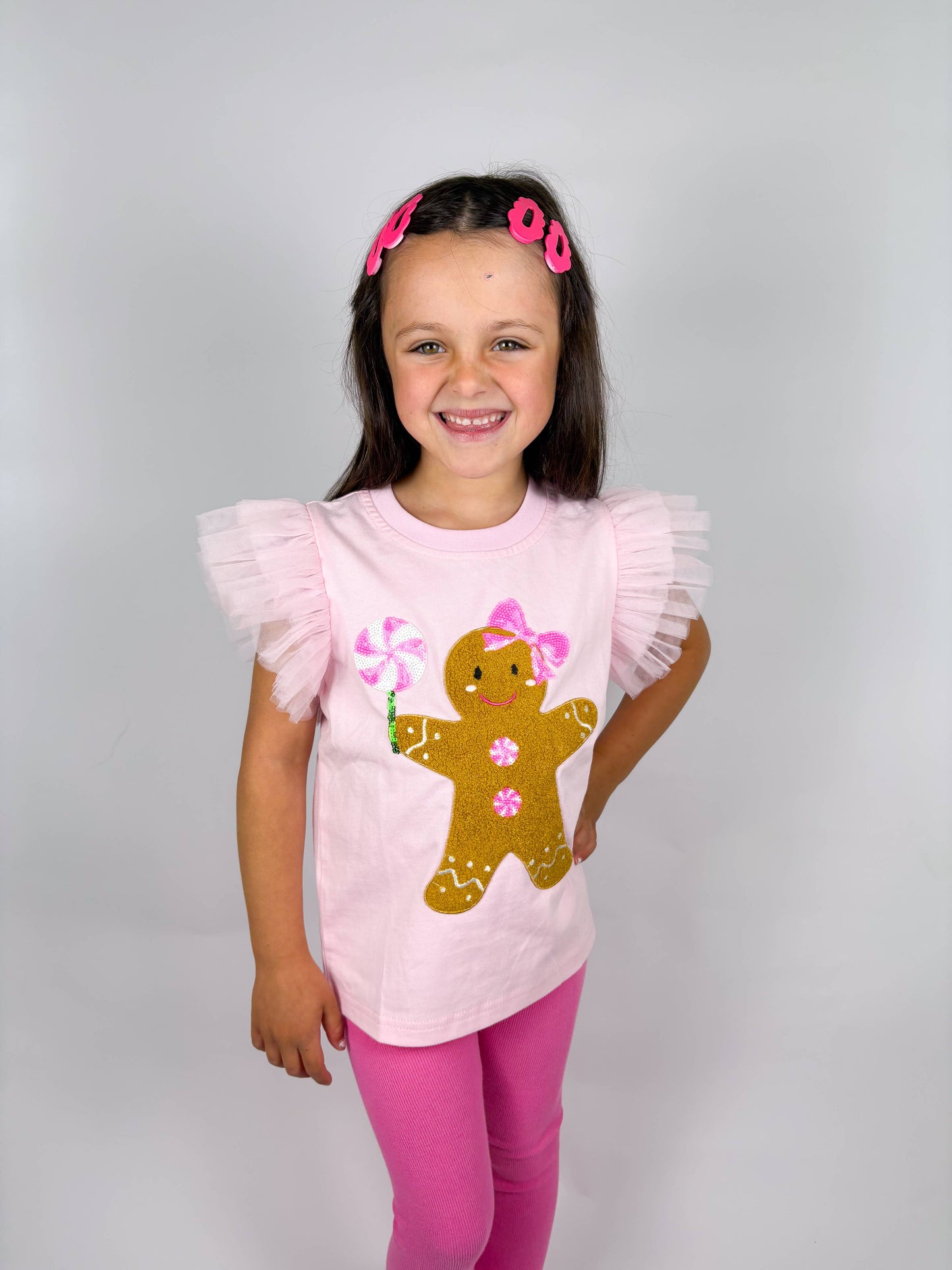 Gingerbread Top with Flutter Sleeves