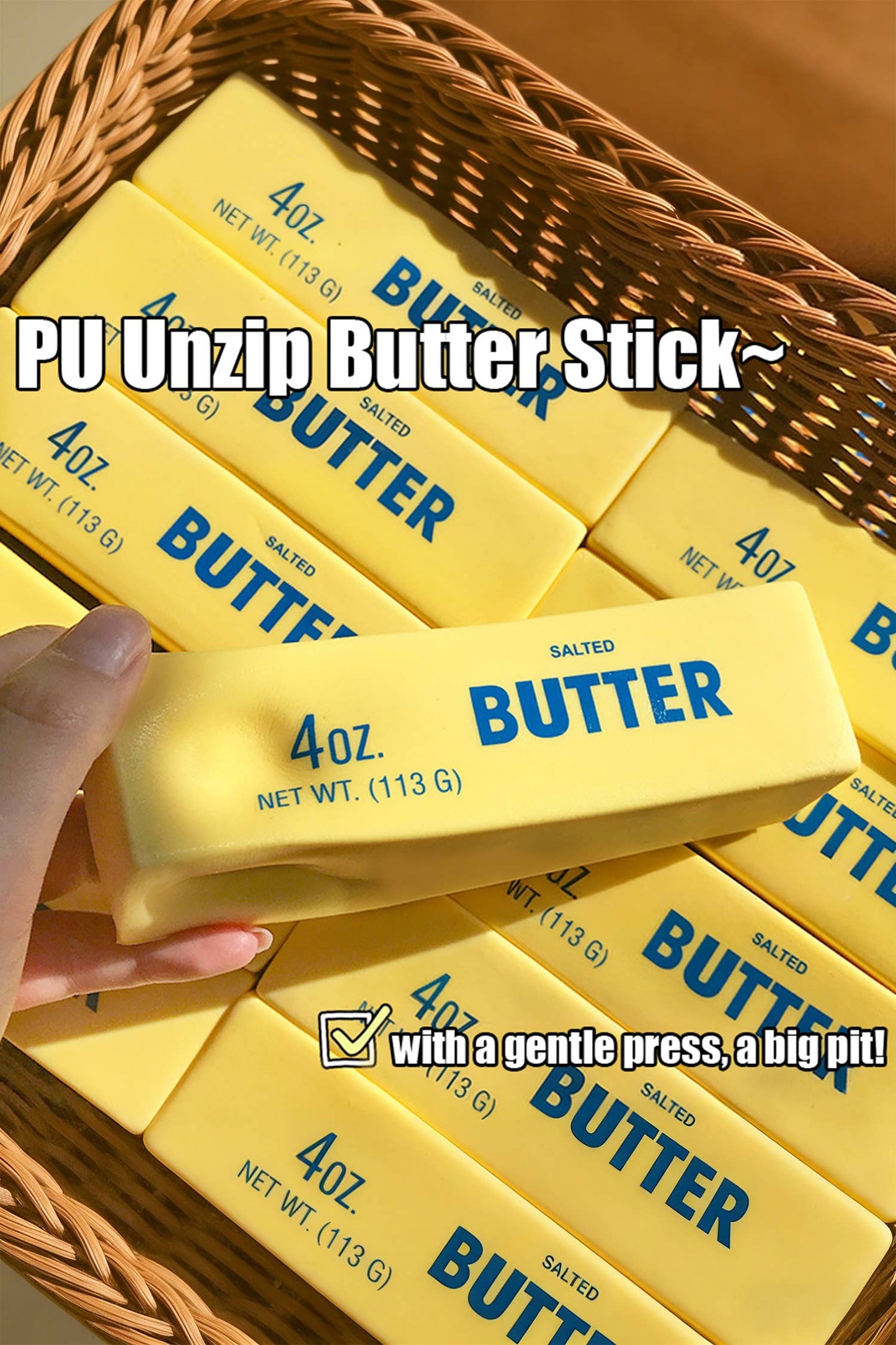 Butter Sticker Relieve Pressure Squishy Toy