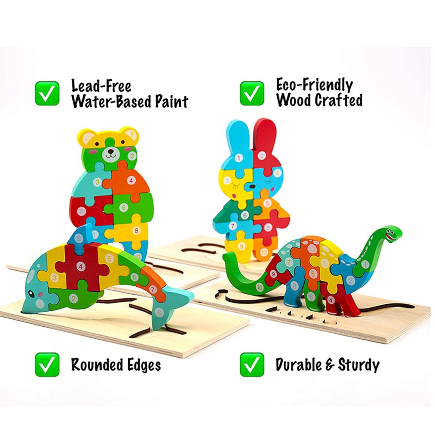 Wooden Puzzle for Children - Assorted