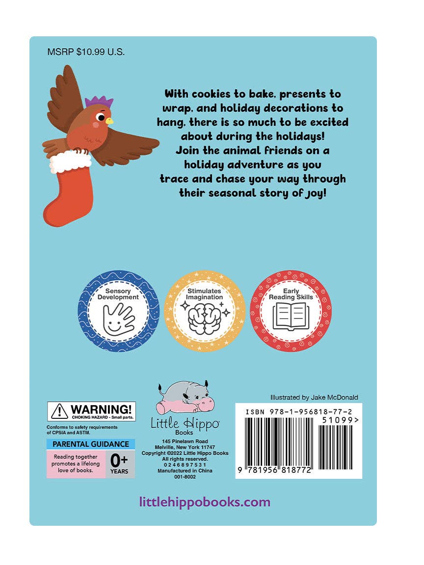Home for the Holidays- Board Book with Touch and Feel Trails
