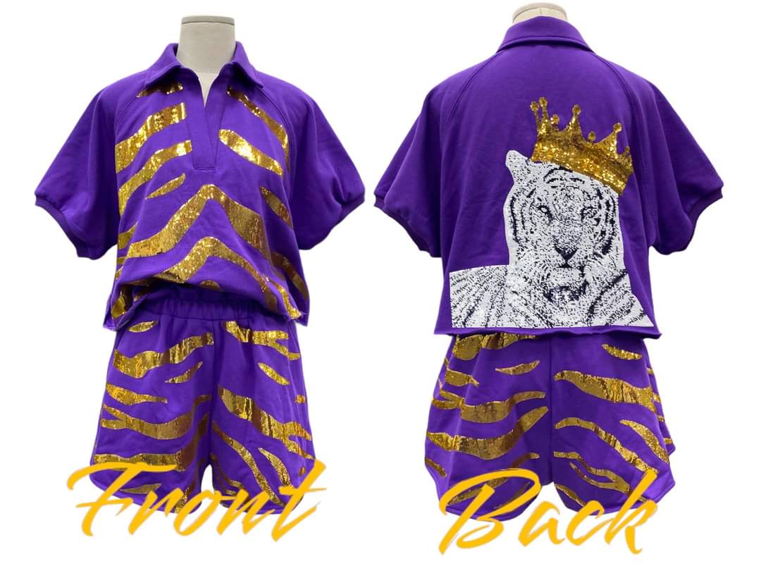 Tiger Queen Sequin Set