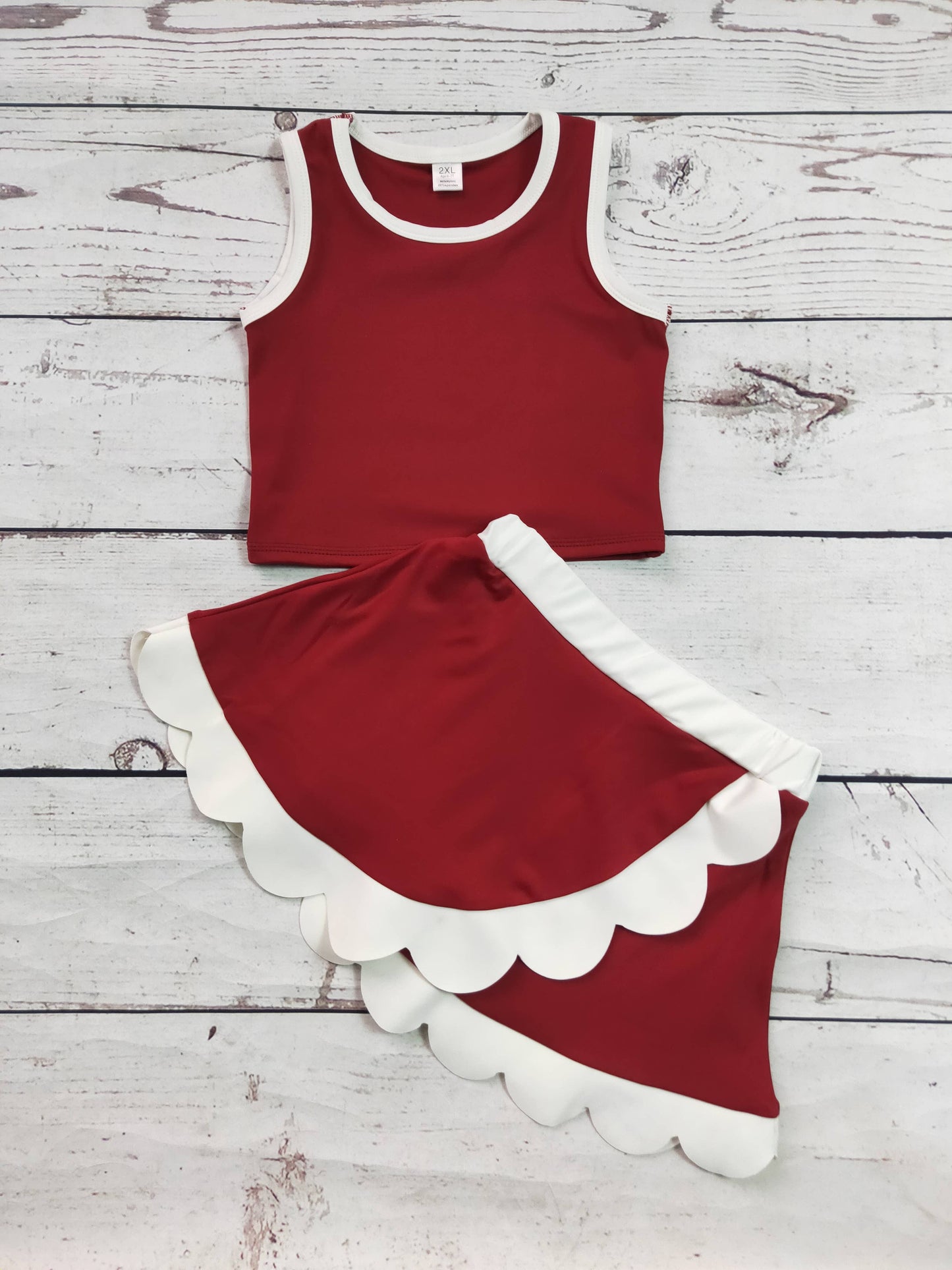 Active Scallop Set- Maroon