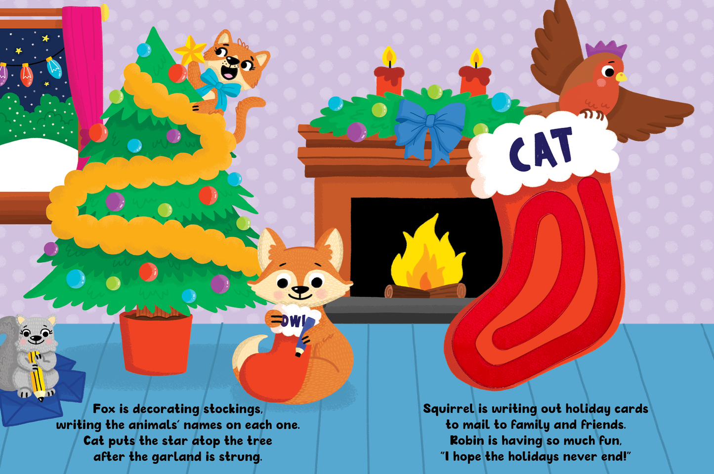 Home for the Holidays- Board Book with Touch and Feel Trails