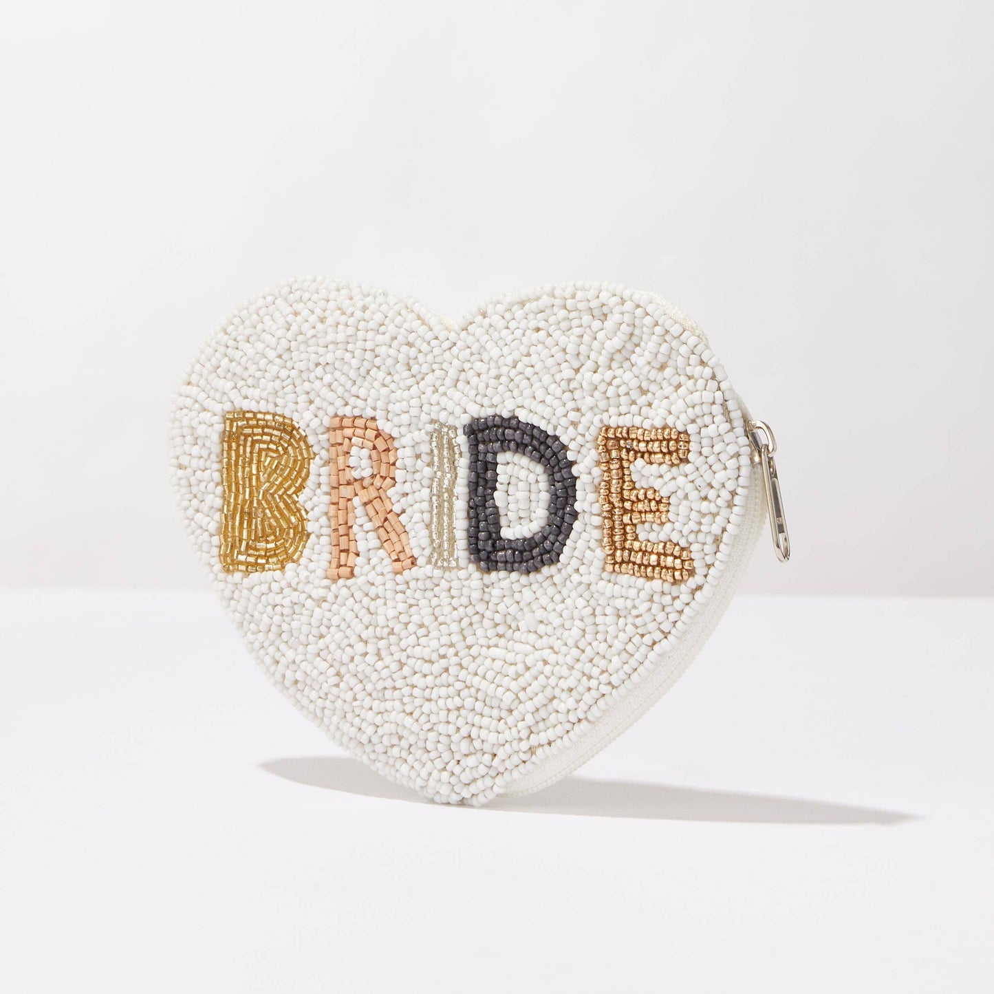 BRIDE Seed Beads Canvas Pouch
