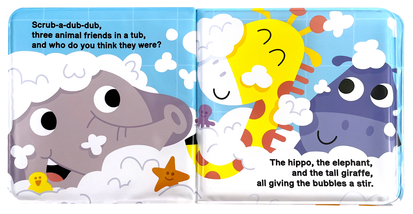 Scrub-A-Dub in the Tub - Children's Waterproof Bath Book and Toy Set