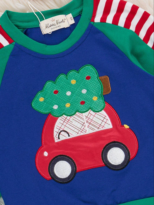 Christmas Tree Delivery Embroidered Shirt