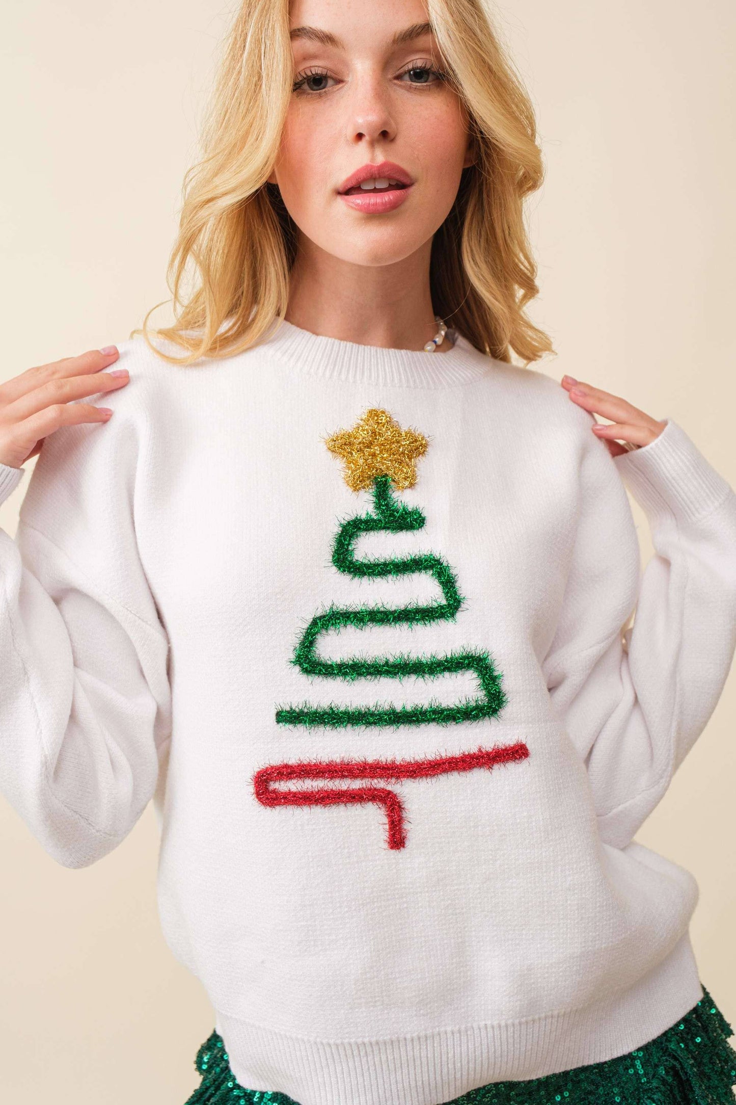 Christmas Sweater- White