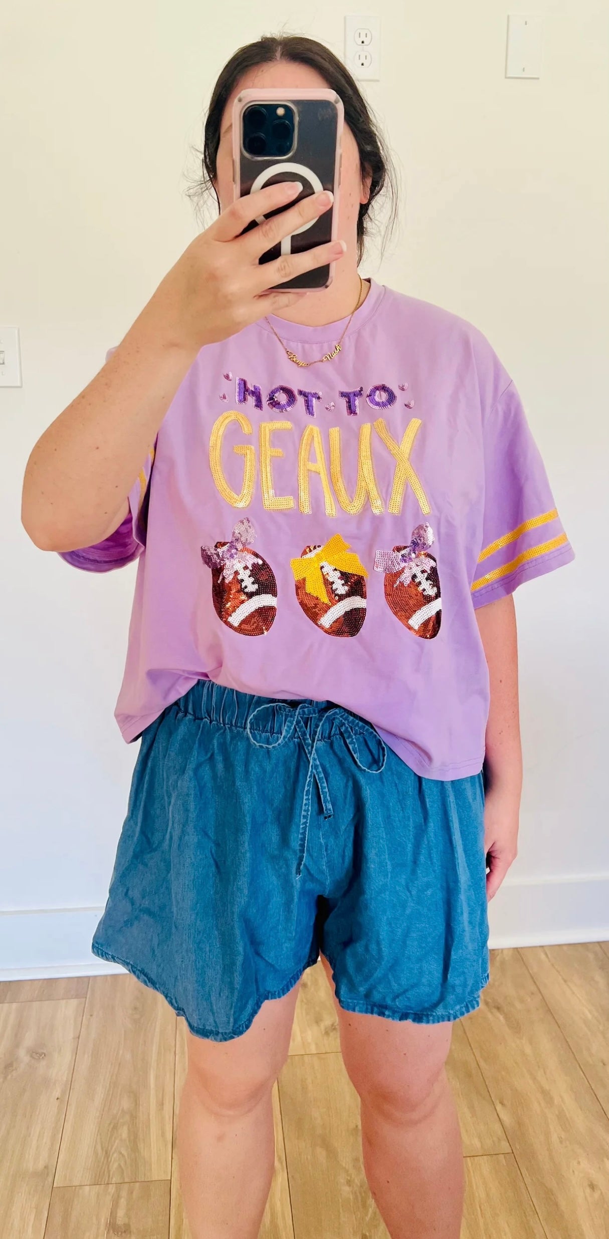 Hot to Geaux Sequin Tee Youth & Adult