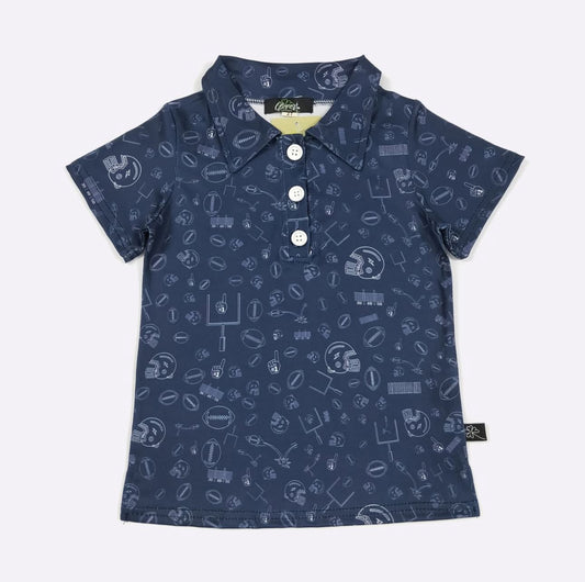 Field Goal Football Boy Collar Shirt