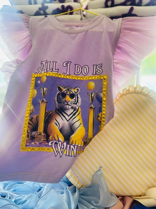 All I do is Win Flutter Sleeves Tee