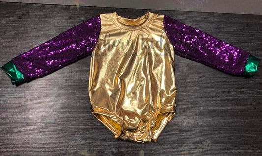 Mardi Gras Sparkle Bodysuit Kids