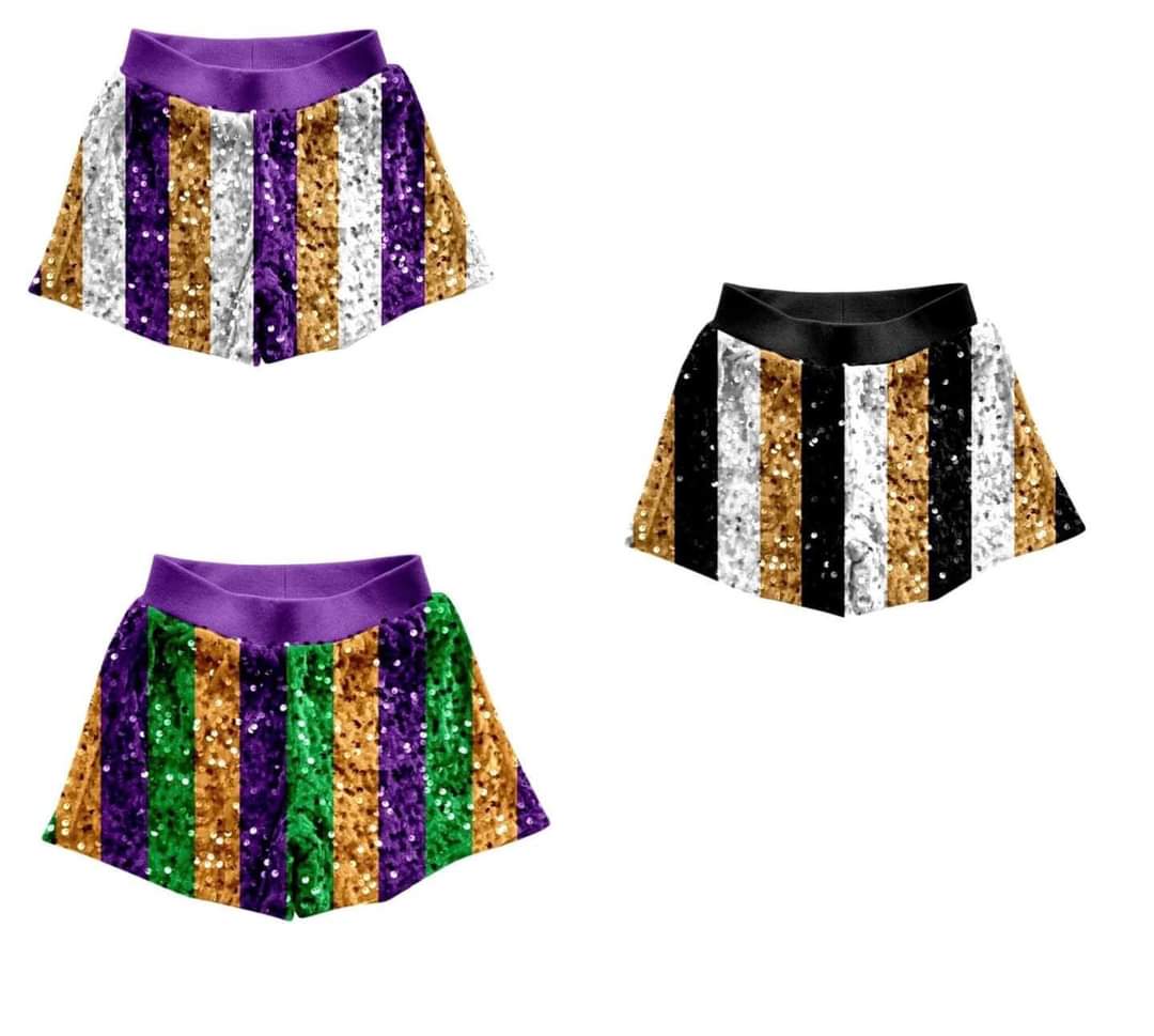 LSU Sequin Shorts Toddler, Youth, & Adult