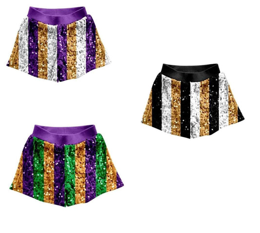 LSU Sequin Shorts Toddler, Youth, & Adult