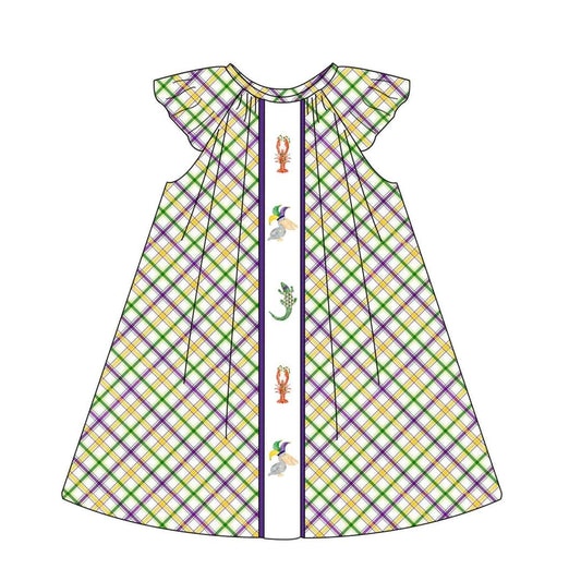 Cajun Mardi Gras Smock Dress