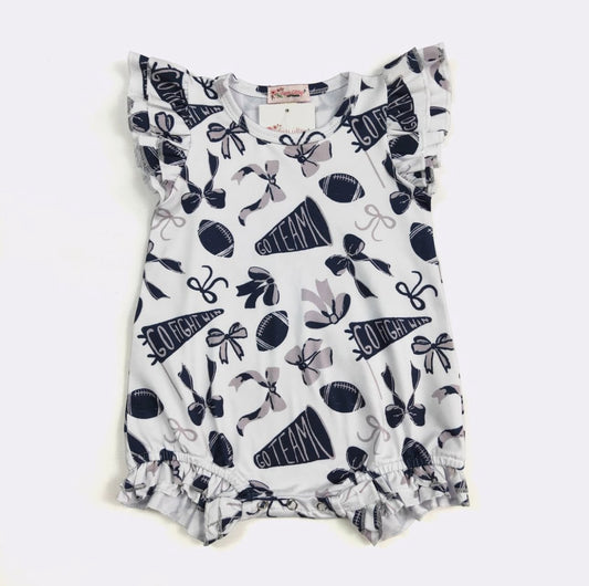 Go Team Navy Baby Romper