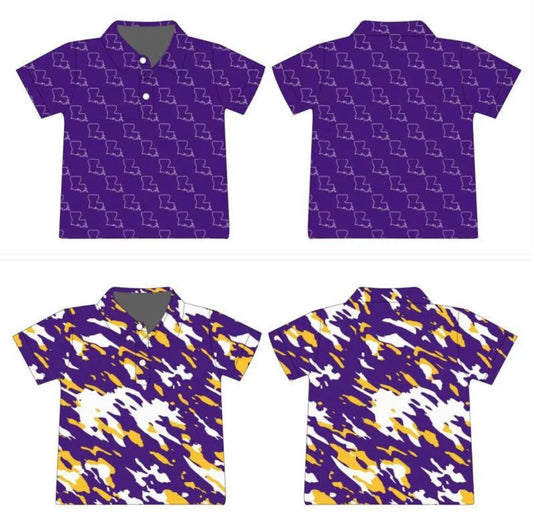 Purple Football Polo
