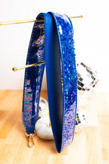 Viola Blue Sequin Shimmer Bag Strap