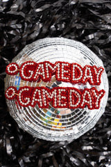 Viola Red Glitzy Gameday Earrings