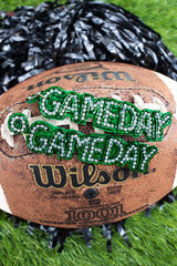 Viola Green Glitzy Gameday Earrings