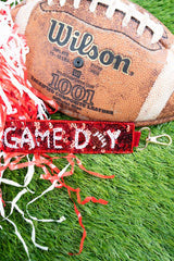 Viola Red & White Game Day Glam Wristlet Keychain