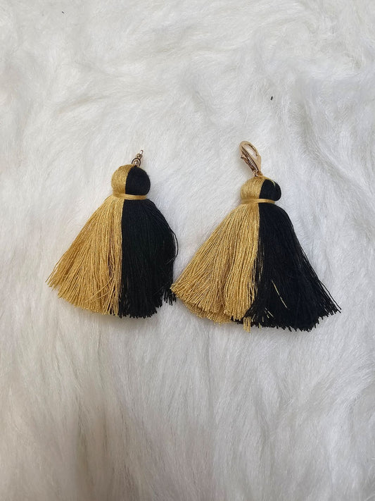Black + Gold Tassels for Boots