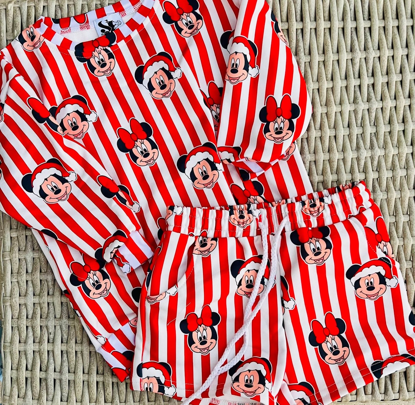 Red Stripe Christmas Lounge Set