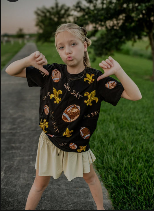 Black & Gold FDL Who Dat Tee