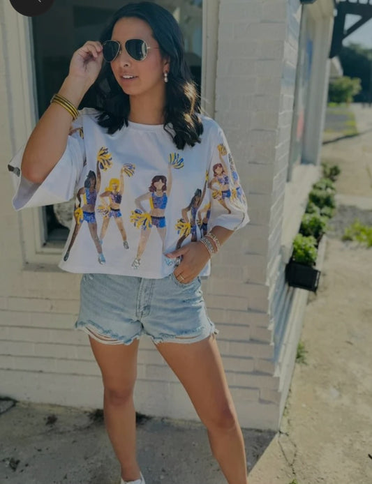 Sequin Cheer Girl Crop Top