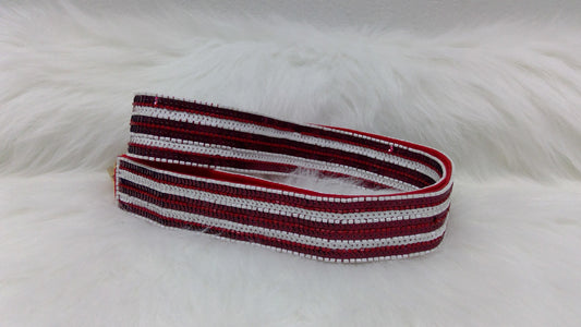 Red and White Striped Purse Strap