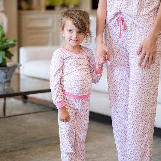Sweetheart Pajamas Toddler- White/Pink