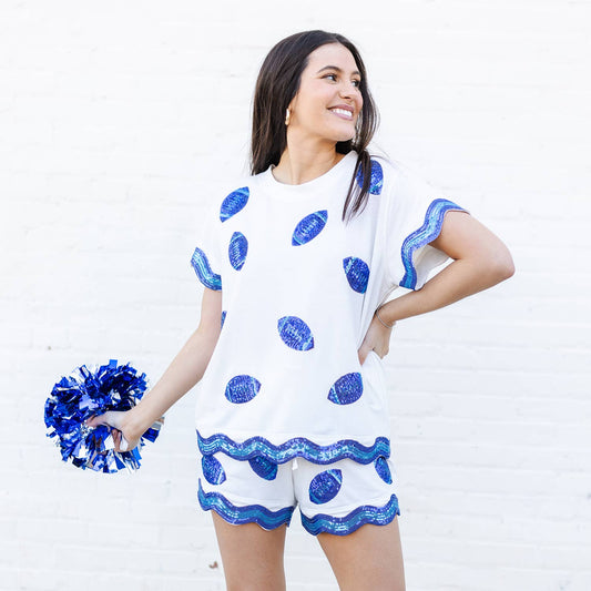 Blue & White Ginny Football Set
