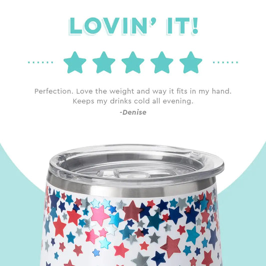 Star Spangled Stemless Wine Cup (12oz)