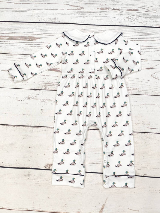 Baby Duck Print Romper Girls