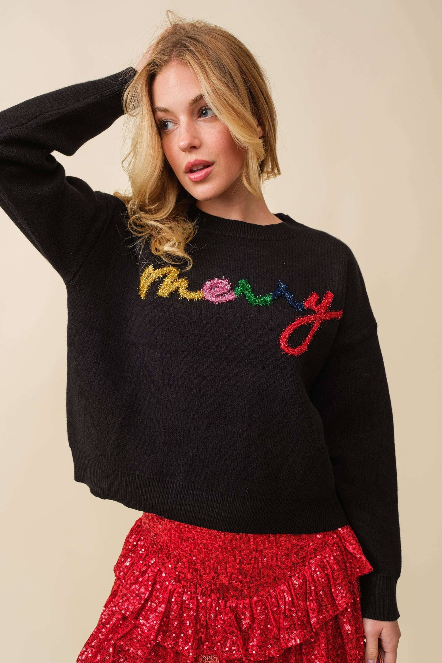 Christmas Sweater- Black