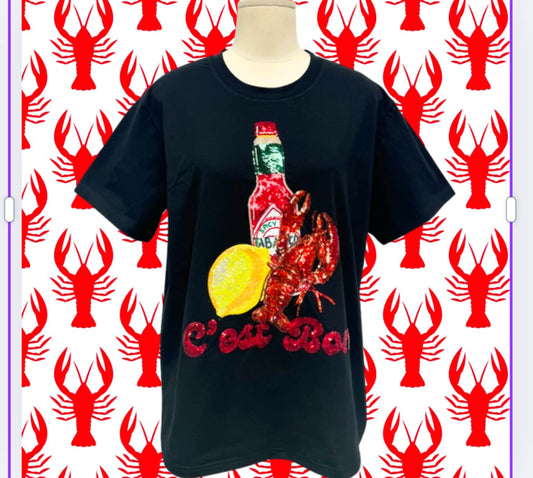 Sequin C’est Bon Hot Sauce Shirt