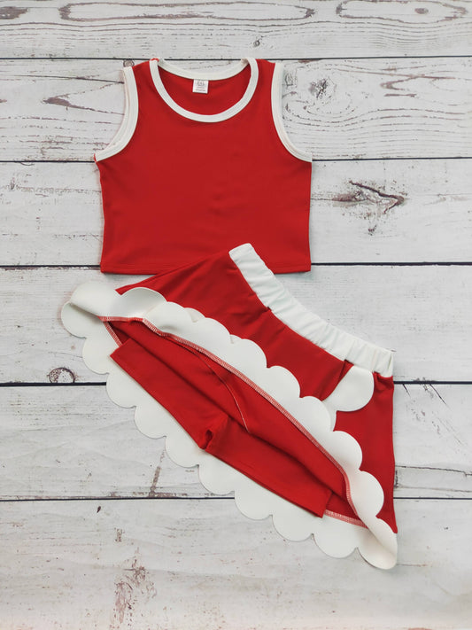 Active Scallop Set- Red