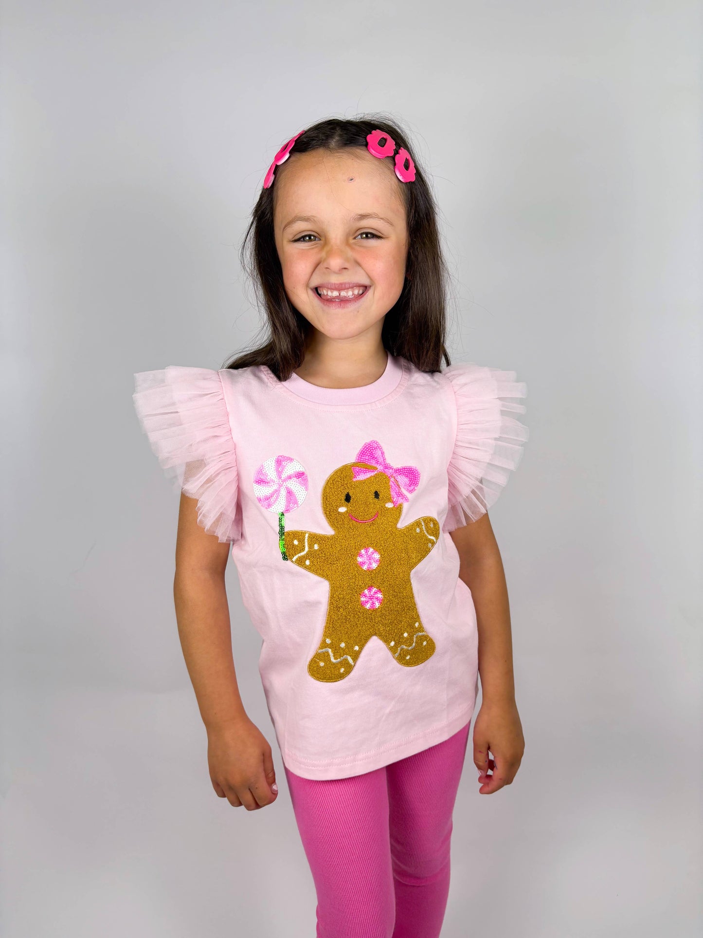 Gingerbread Top with Flutter Sleeves