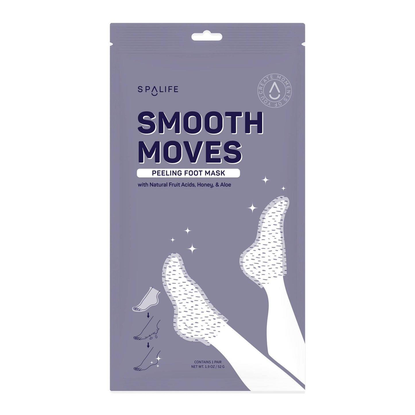 Korean Peeling Foot Mask with Natural Fruit Acids