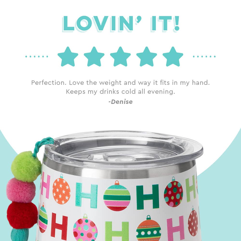 HoHoHo Stemless Wine Cup (12oz)