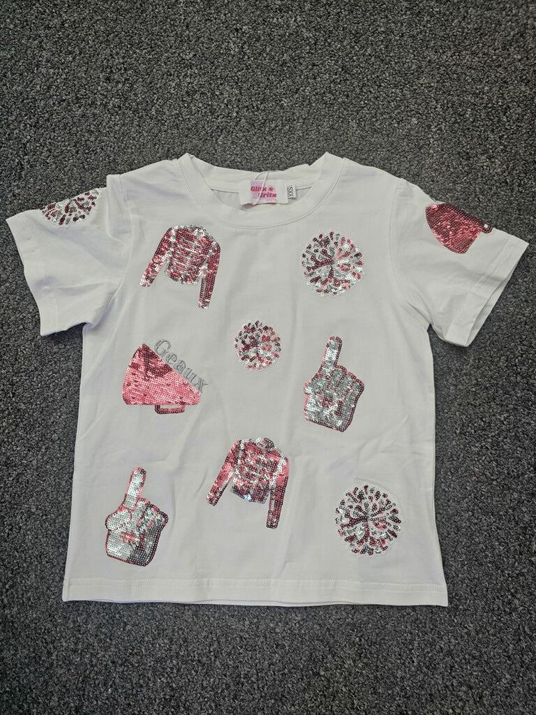 Gameday Tee Kids- Crimson/ Silver