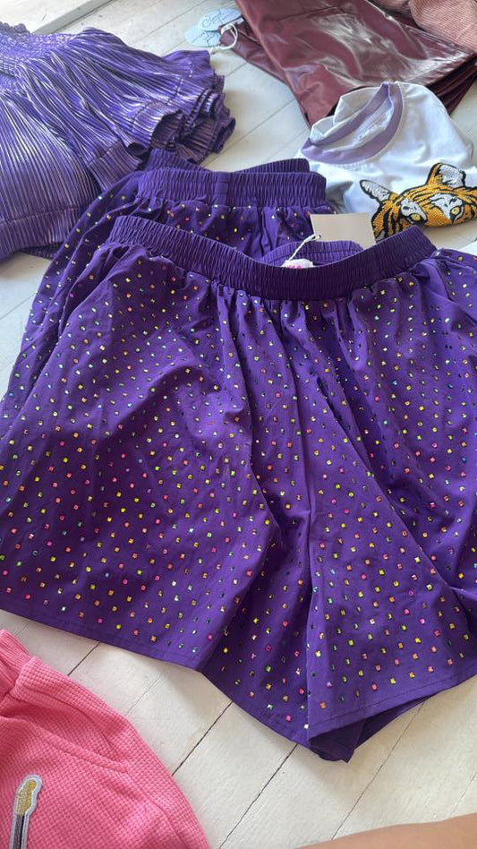 Purple Bling Shorts