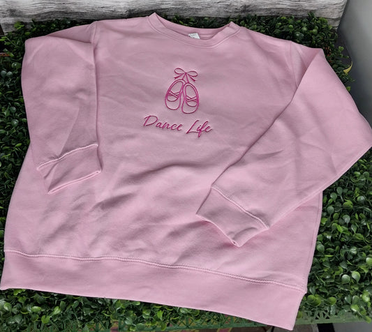 Dance life Ballet Slipper Embroidered Sweatshirt