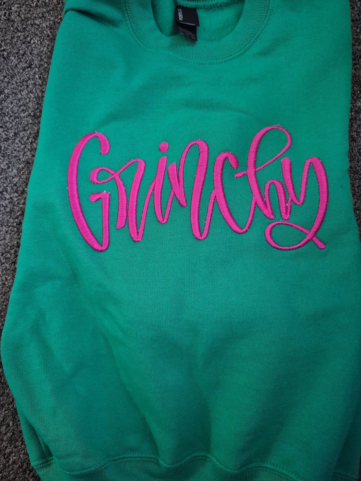 3D Foam Hot Pink Grinchy/Kelly Sweatshirt