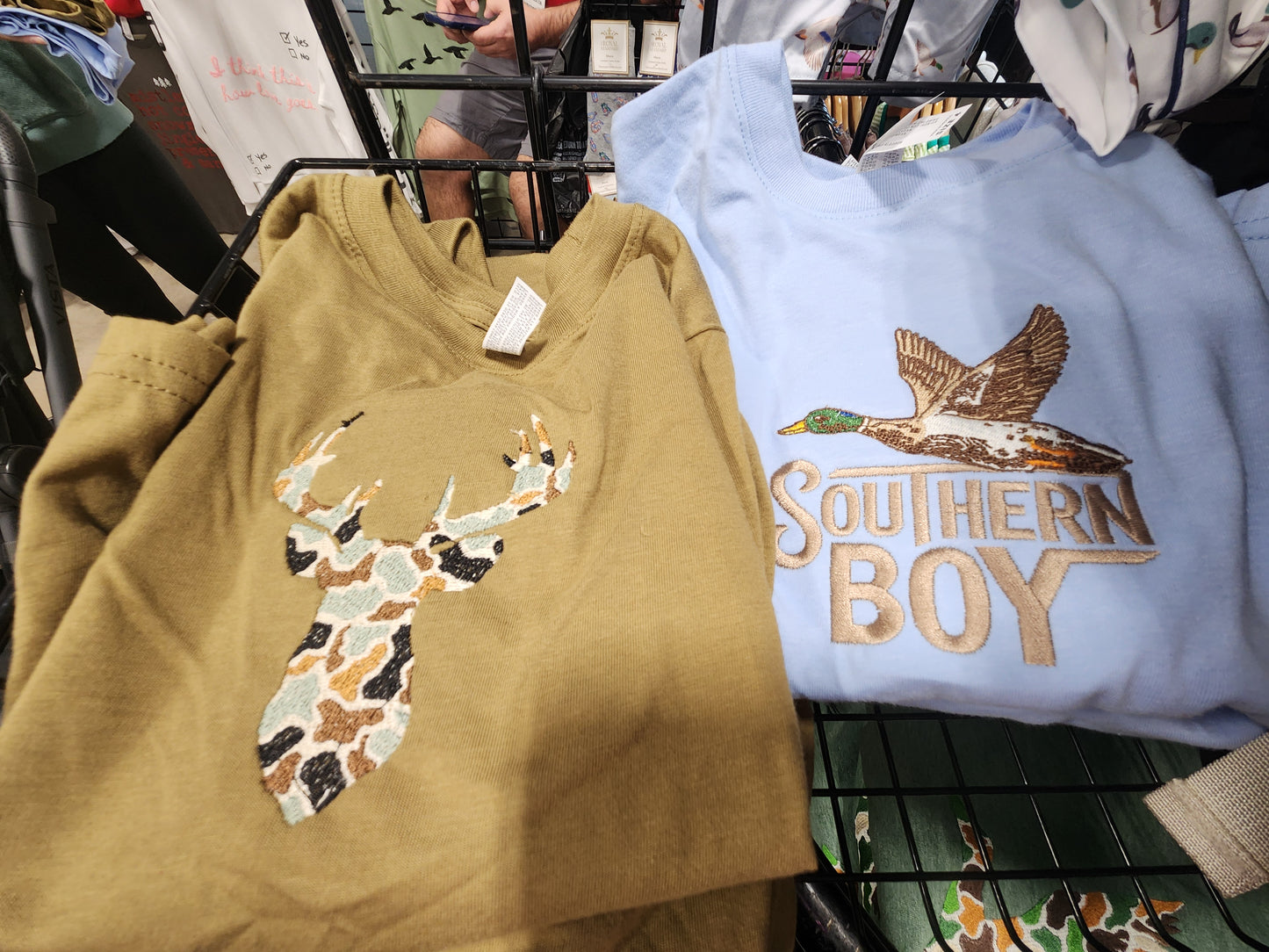 Embroidered Southern Boy Duck Short Sleeve Shirt