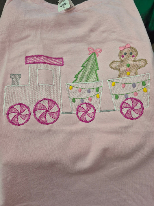 Christmas Train Sketch Pink